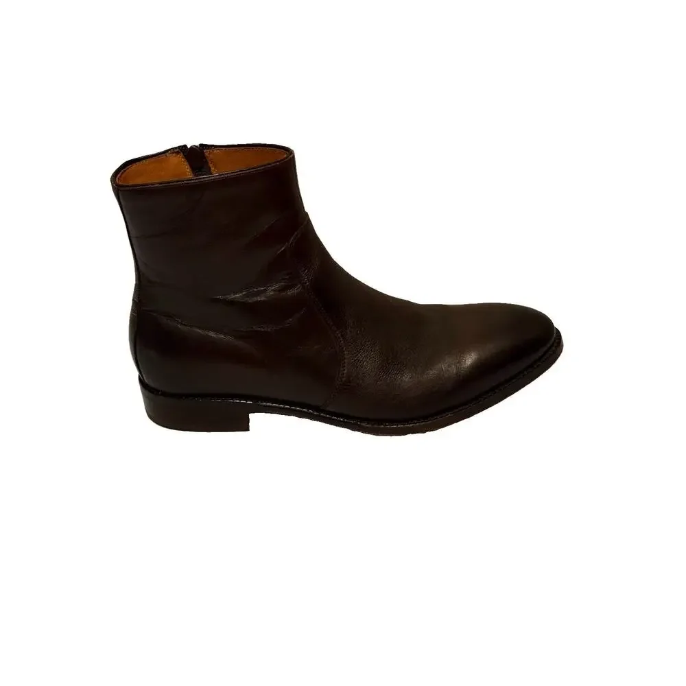 Beckett Simonon Easton Side Zip Boots Mens 8.5 Brown